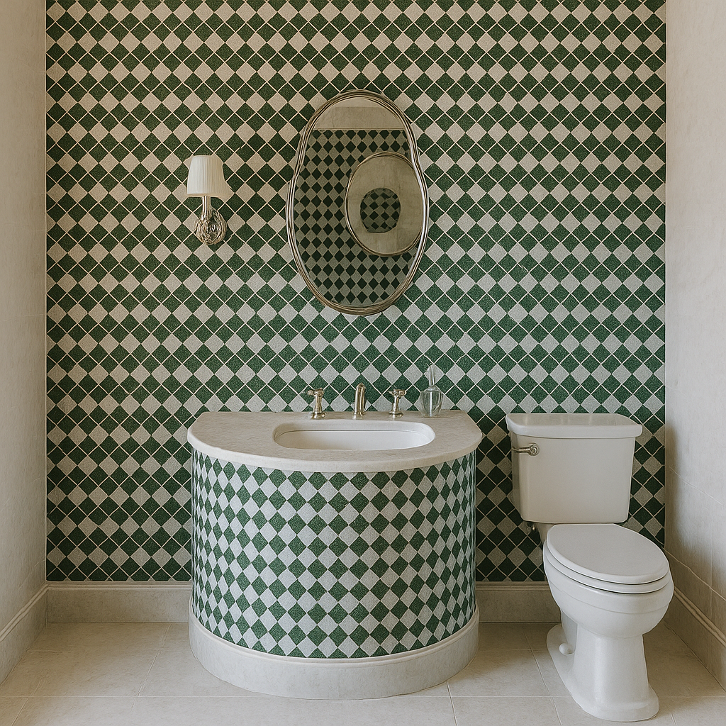 Carrelage Vert Et Blanc