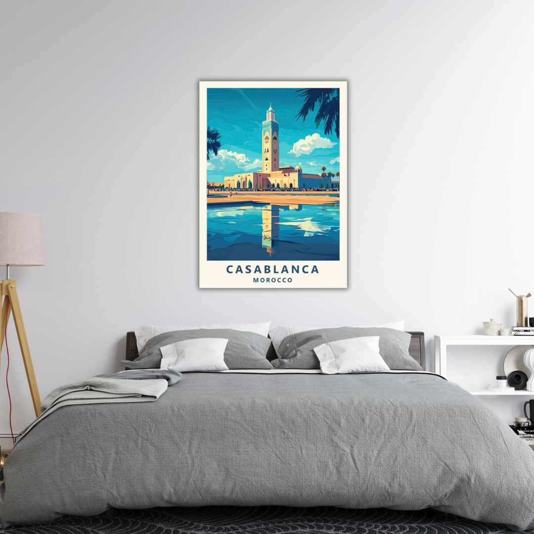 Tableau sketch Maroc – L’élégance du dessin artistique appliquée à la ville blanche