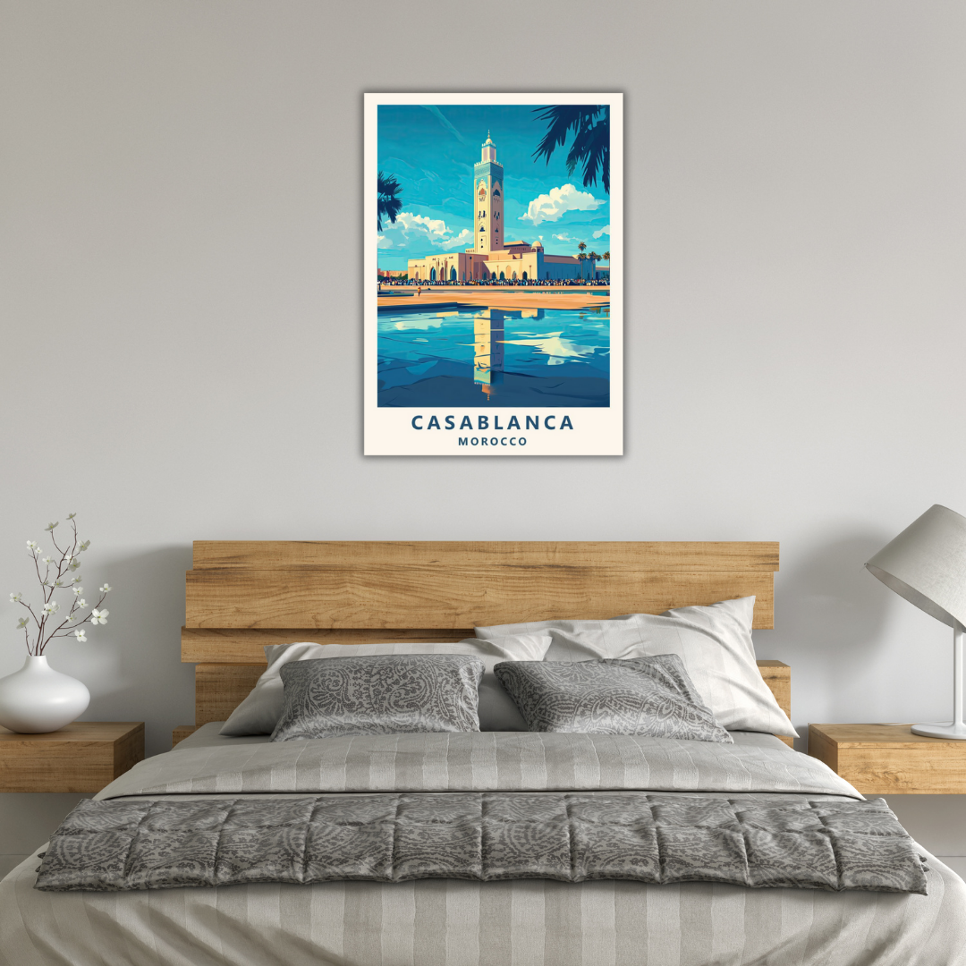 Tableau photo vintage Maroc – Entre nostalgie poétique et réalisme graphique