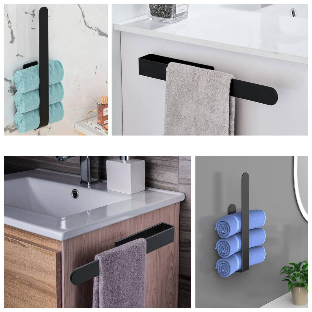 Ensemble accessoires de salle de bain minimaliste - porte serviettes 