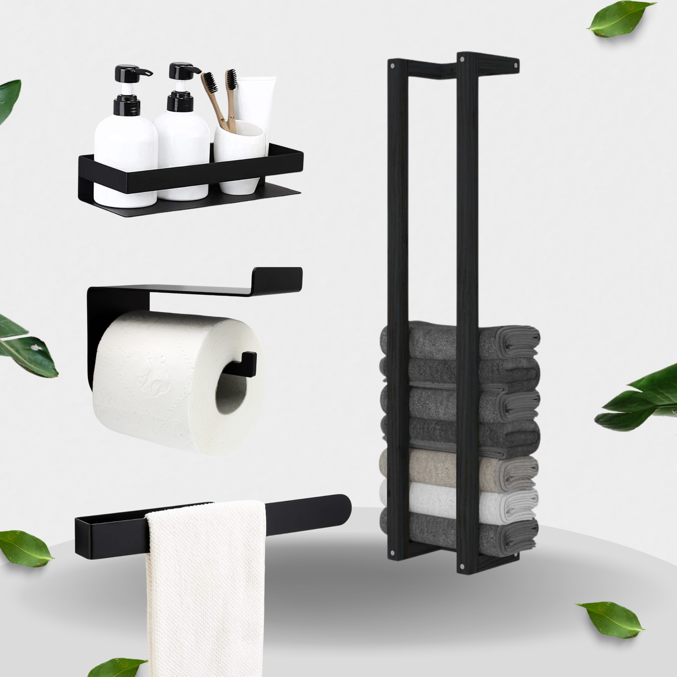 Ensemble d’accessoires de salle de bain minimaliste au maroc