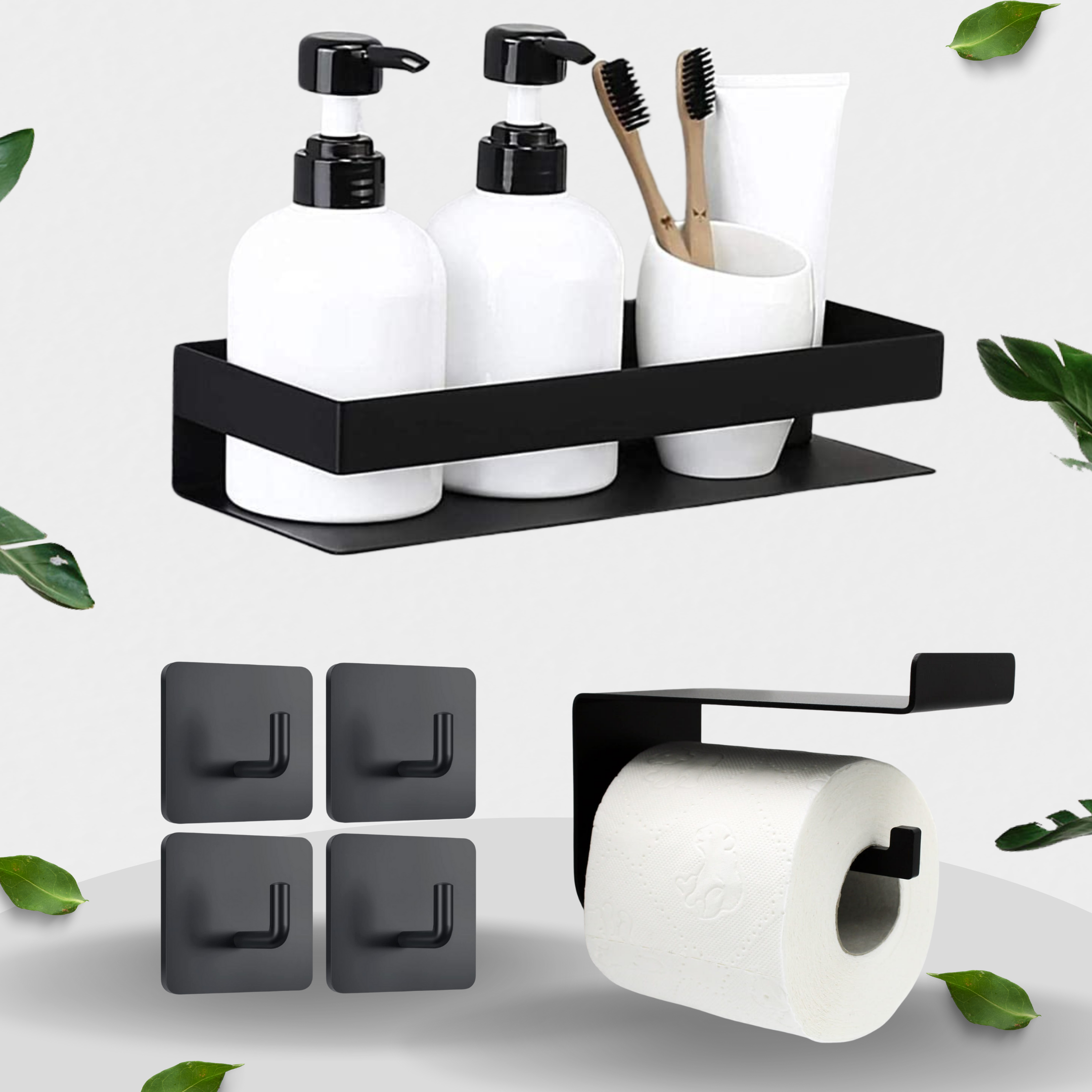 Ensemble d’accessoires de salle de bain sans perçage au Maroc 