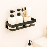 Étagère salle de bain noire murale sans perçage