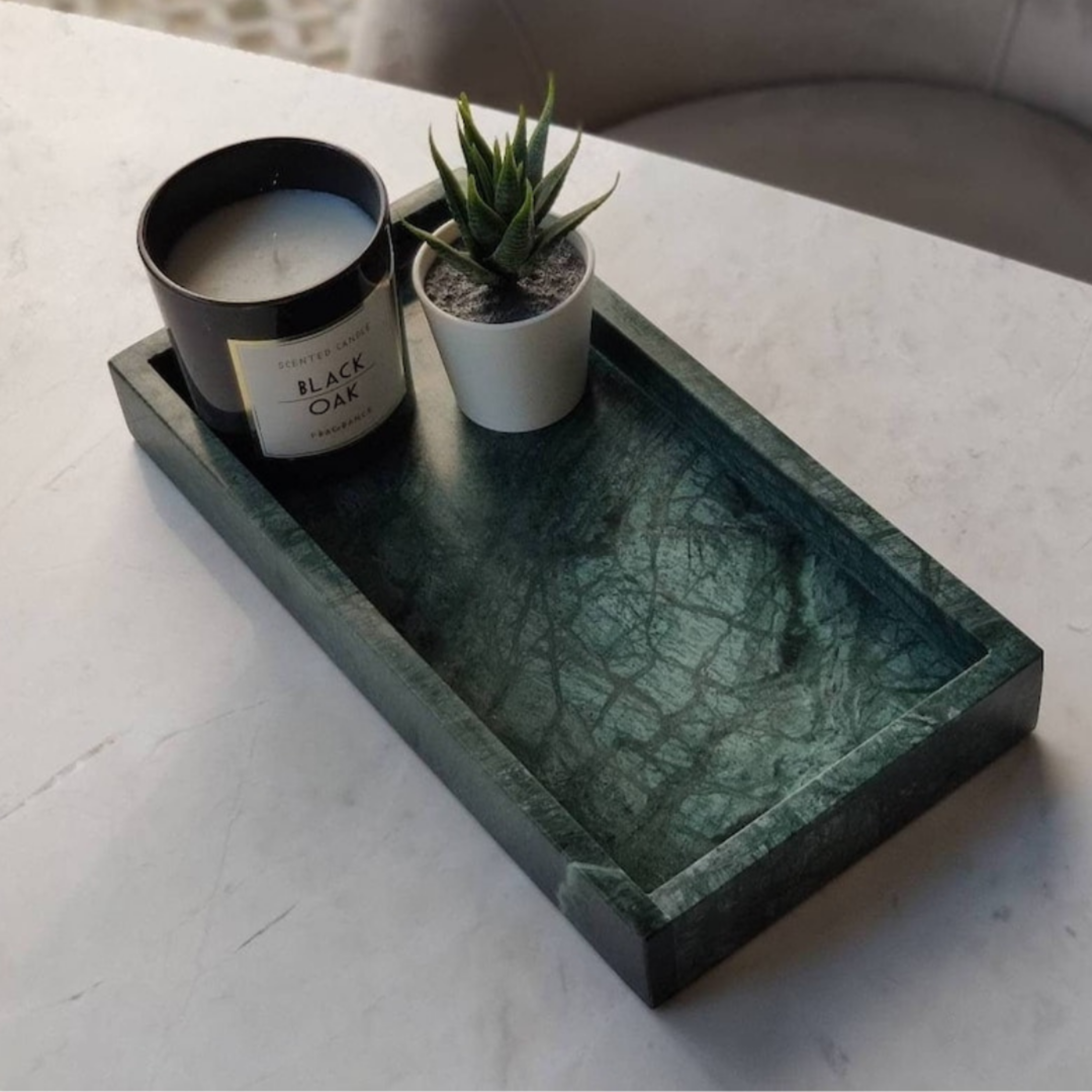 Mini plateau rectangulaire pour salle de bain