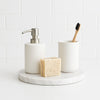 Plateau rond en marbre naturel pour salle de bain