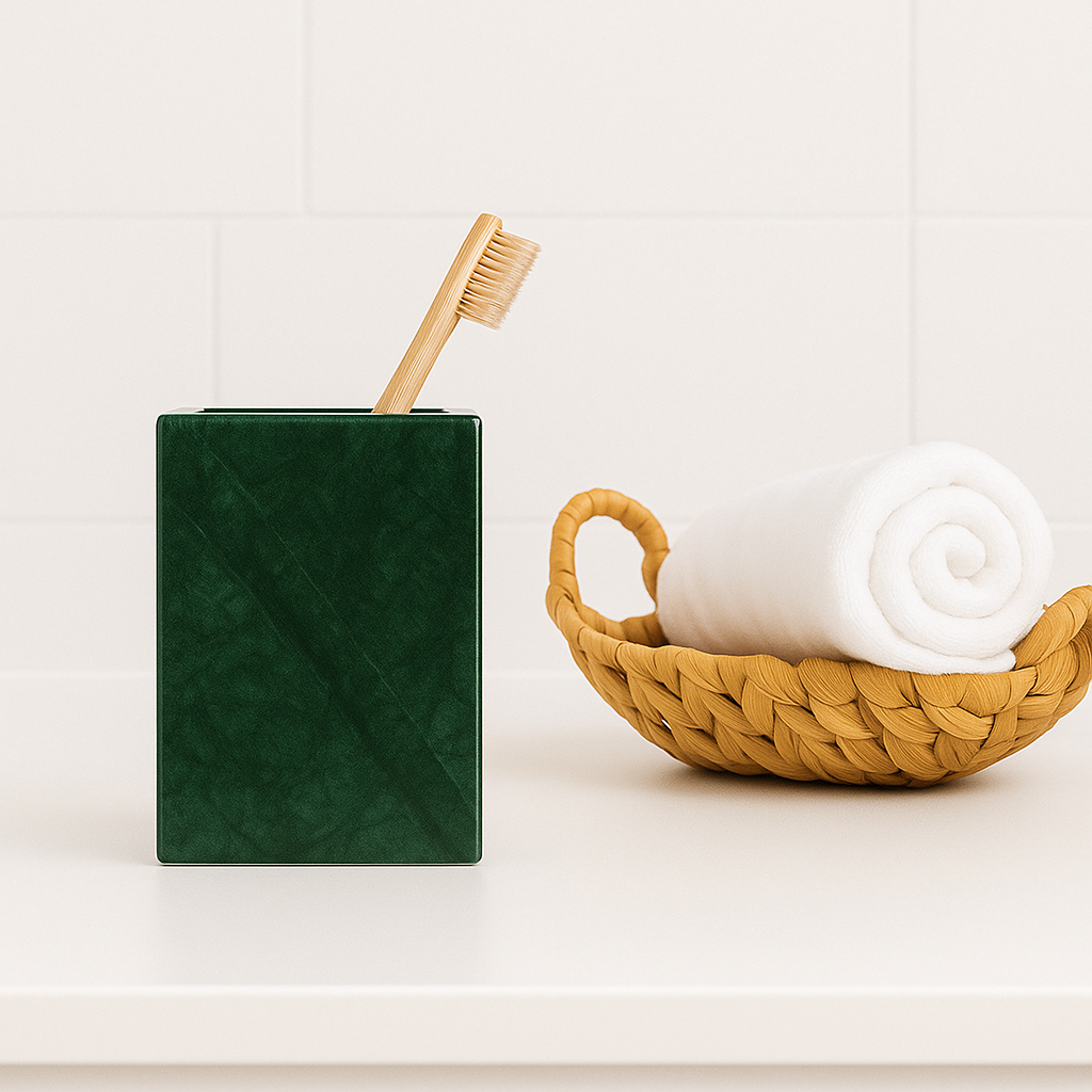 porte-brosse à dents en marbre qui s’adapte à tous les styles de salle de bain