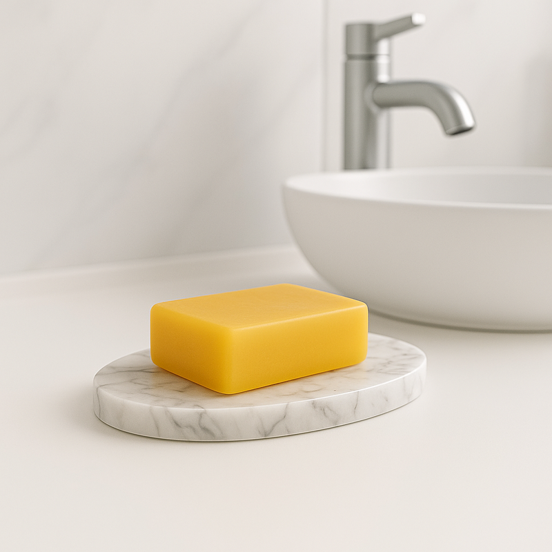 Porte savon en marbre ovale pour salle de bain