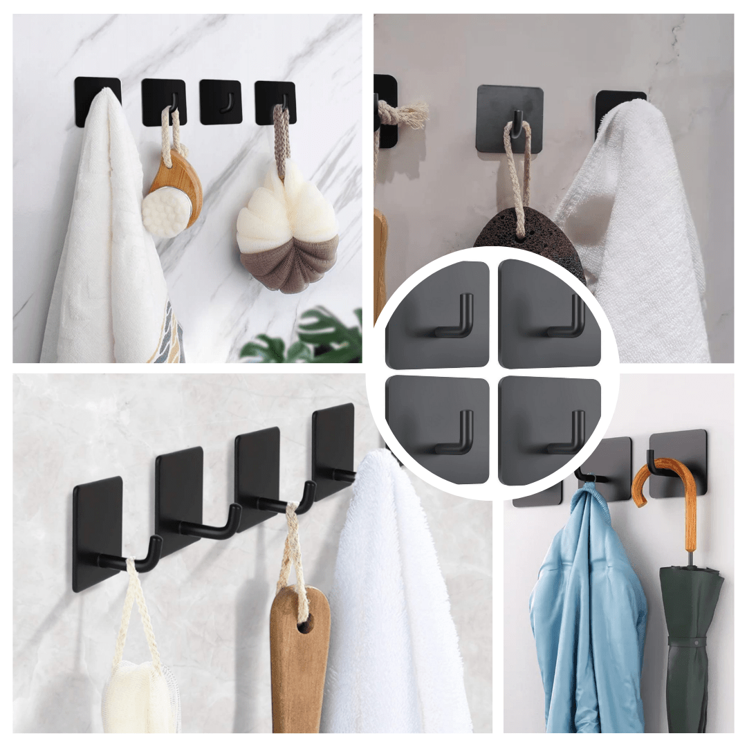 Crochets et meuble pour salle de bain