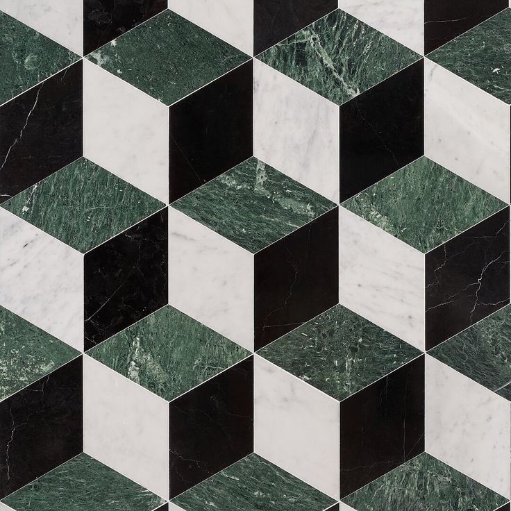 carrelage marbre vert noir et blanc au maroc