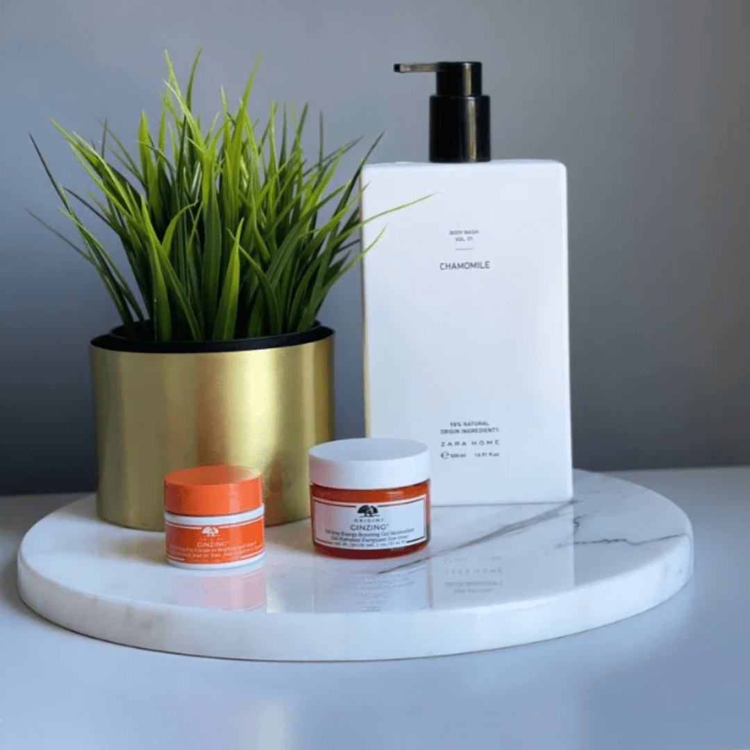 Plateau rond en marbre pour salle de bain au Maroc 
