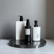 Plateau rond en marbre naturel pour salle de bain