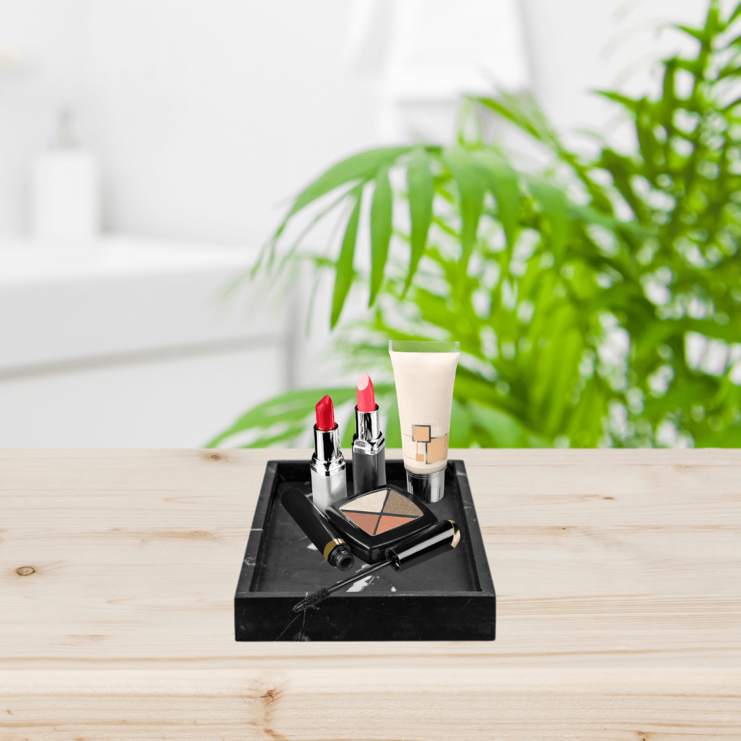 PLateaux marbre noir pour salle de bain