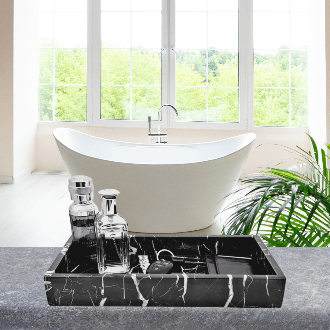 Plateau en marbre pour salle de bain