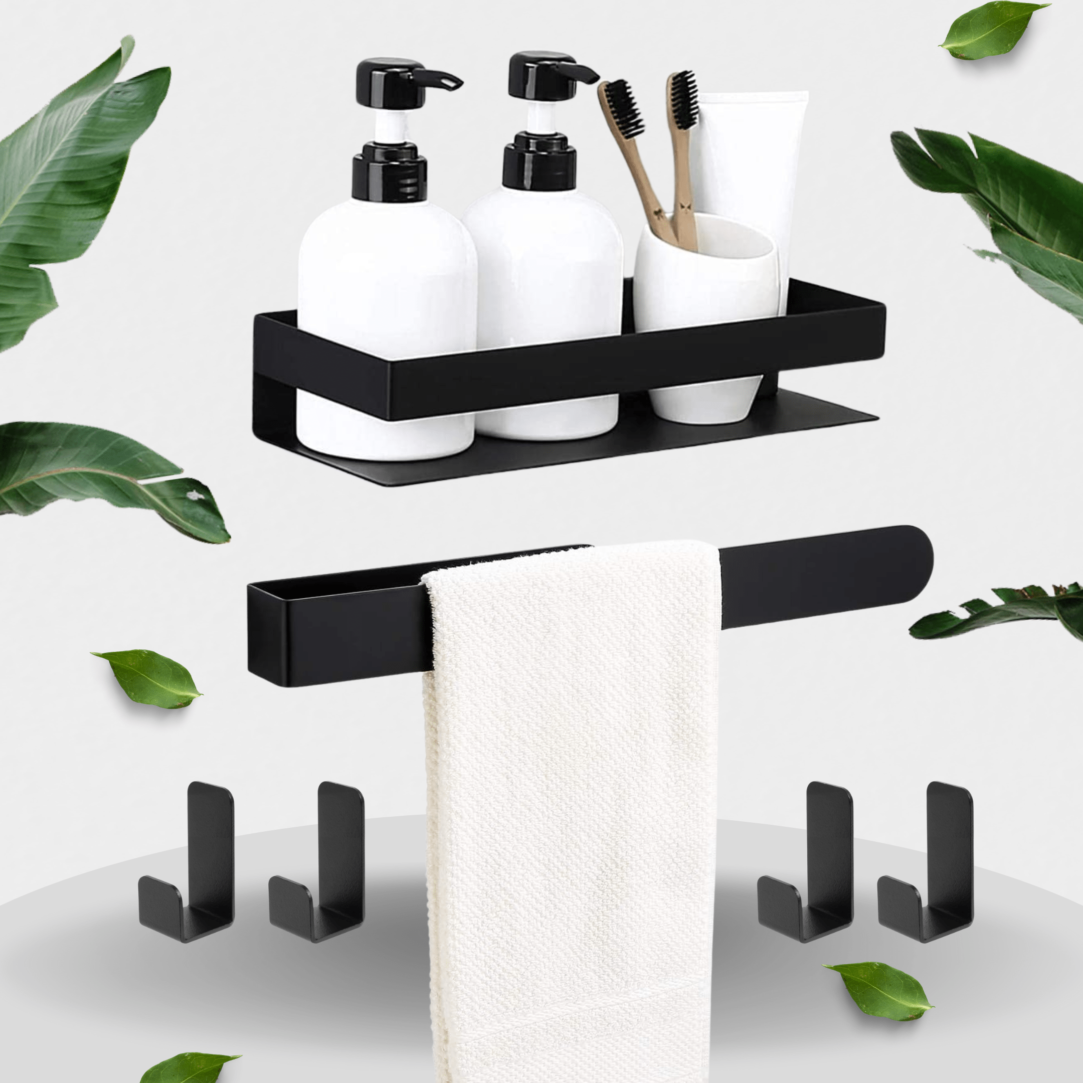 Ensemble d’accessoires de salle de bain adhésifs au maroc
