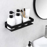 Étagère salle de bain noire murale sans perçage