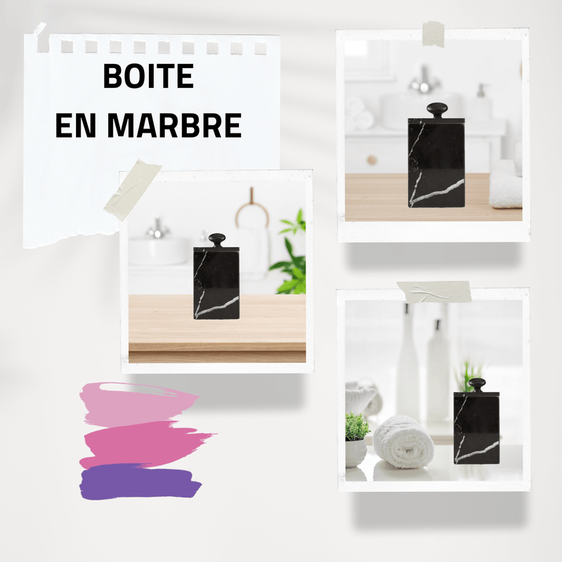 Boite en marbre de luxe Pour organiser la salle de bain au maroc