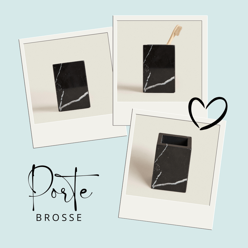 Porte brosse en marbre