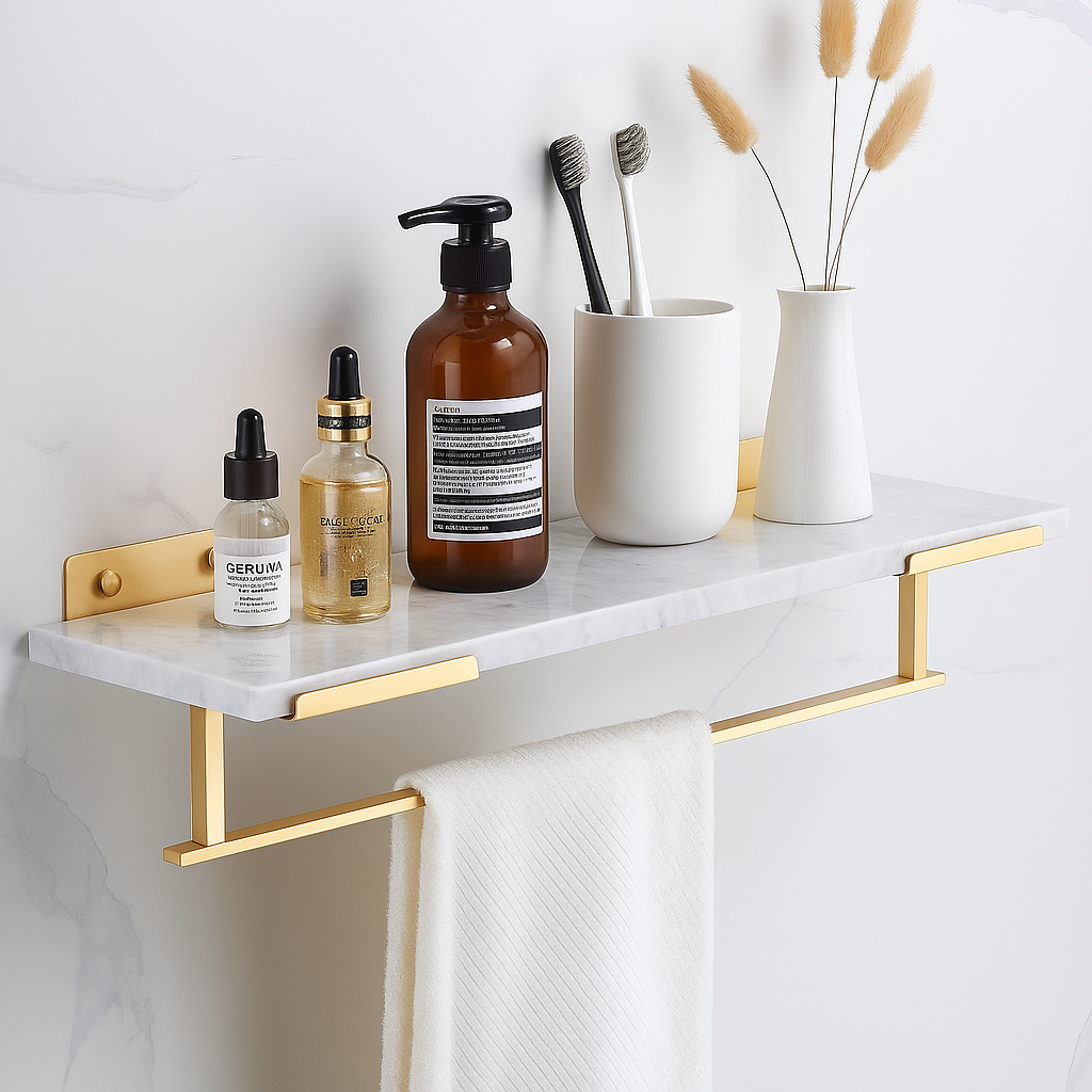 etagere-salle-de-bain-marbre-blanc-metal