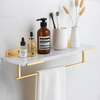 Étagère salle de bain marbre - Rangement mural