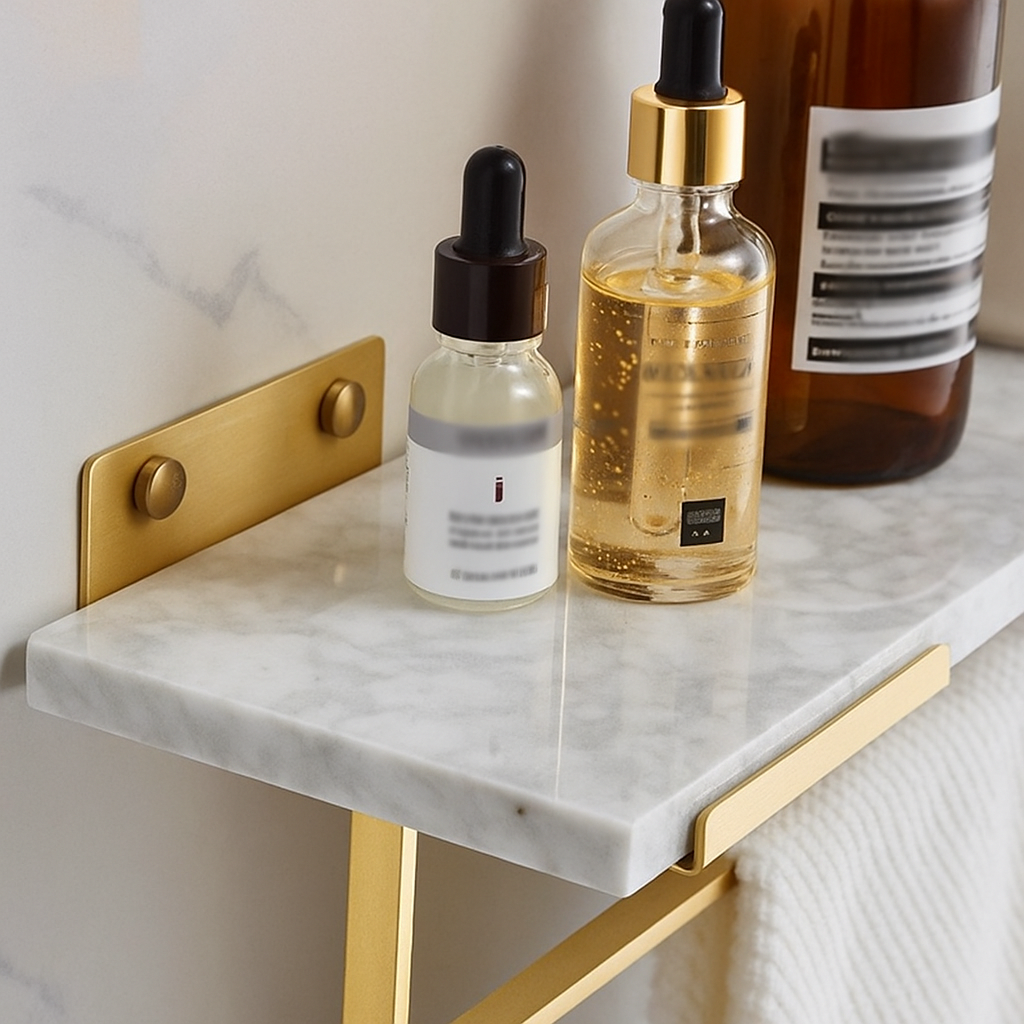 etagere-salle-de-bain-marbre-blanc-metal-dore