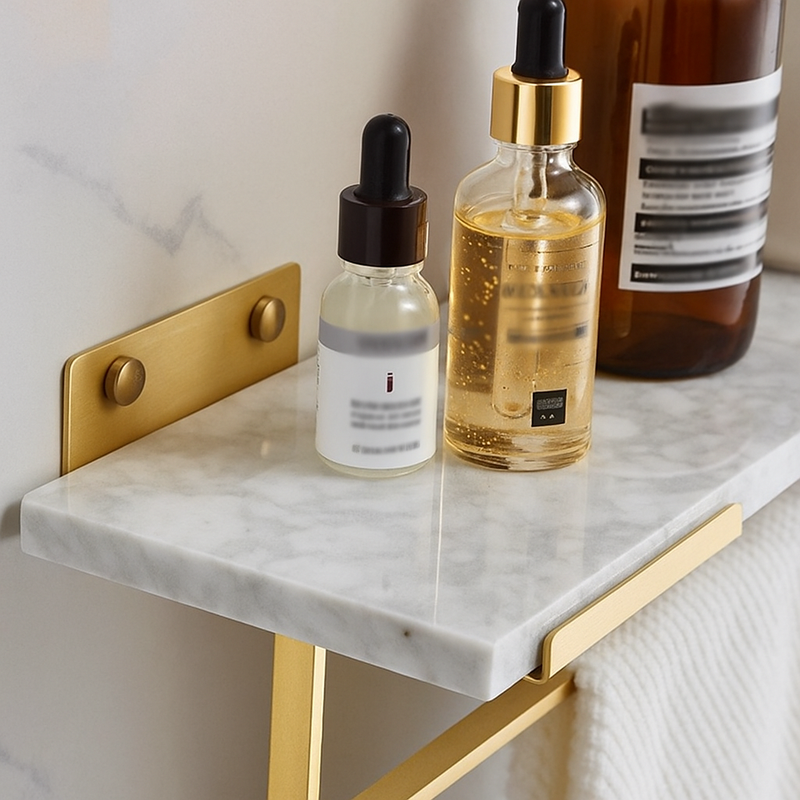 etagere-salle-de-bain-marbre-blanc-metal-dore