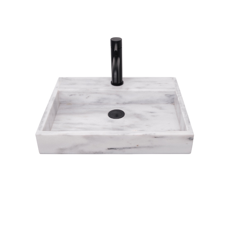 Installation de lavabo en marbre pour salle de bain au Maroc