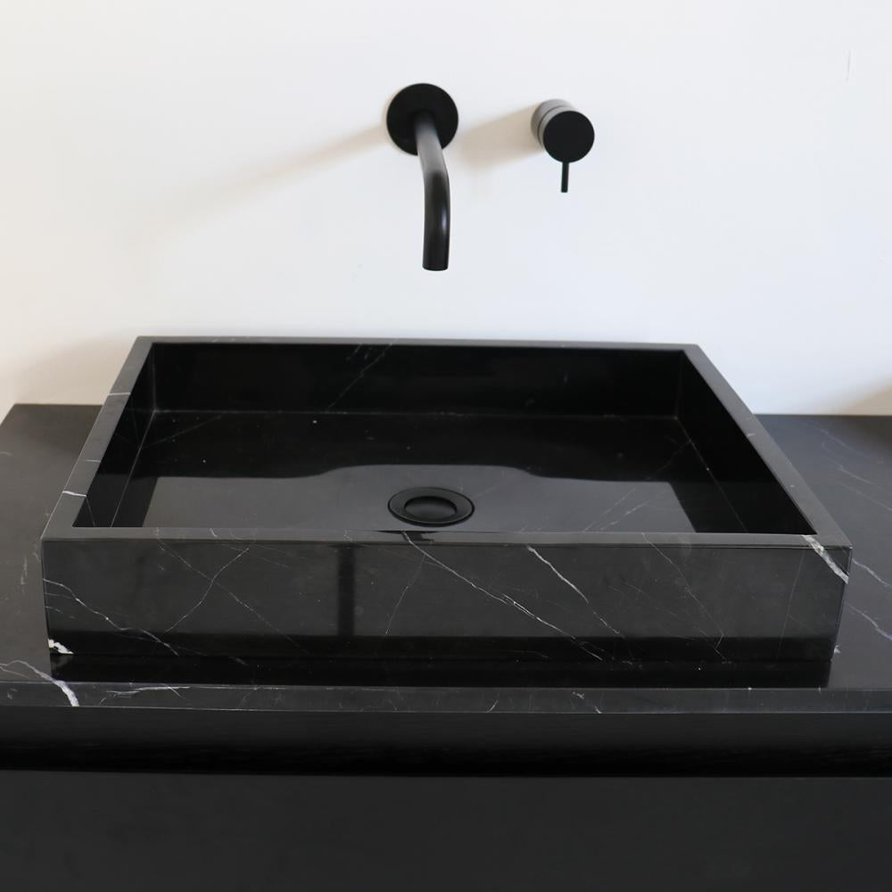 Vasque en marbre sculpté à la main pour salle de bain de luxe