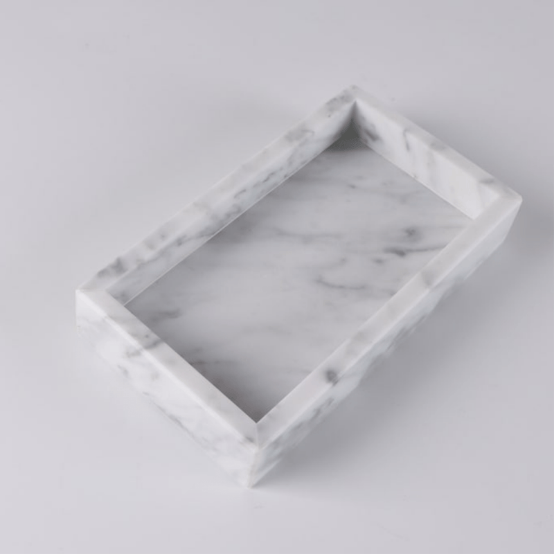 Mini plateau rectangulaire en marbre pour salle de bain maroc