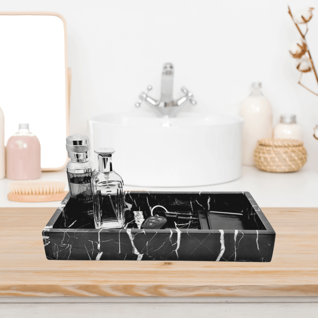 Plateau en marbre pour salle e bain organisée 2025