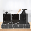 Pack accessoires de salle de bain en marbre