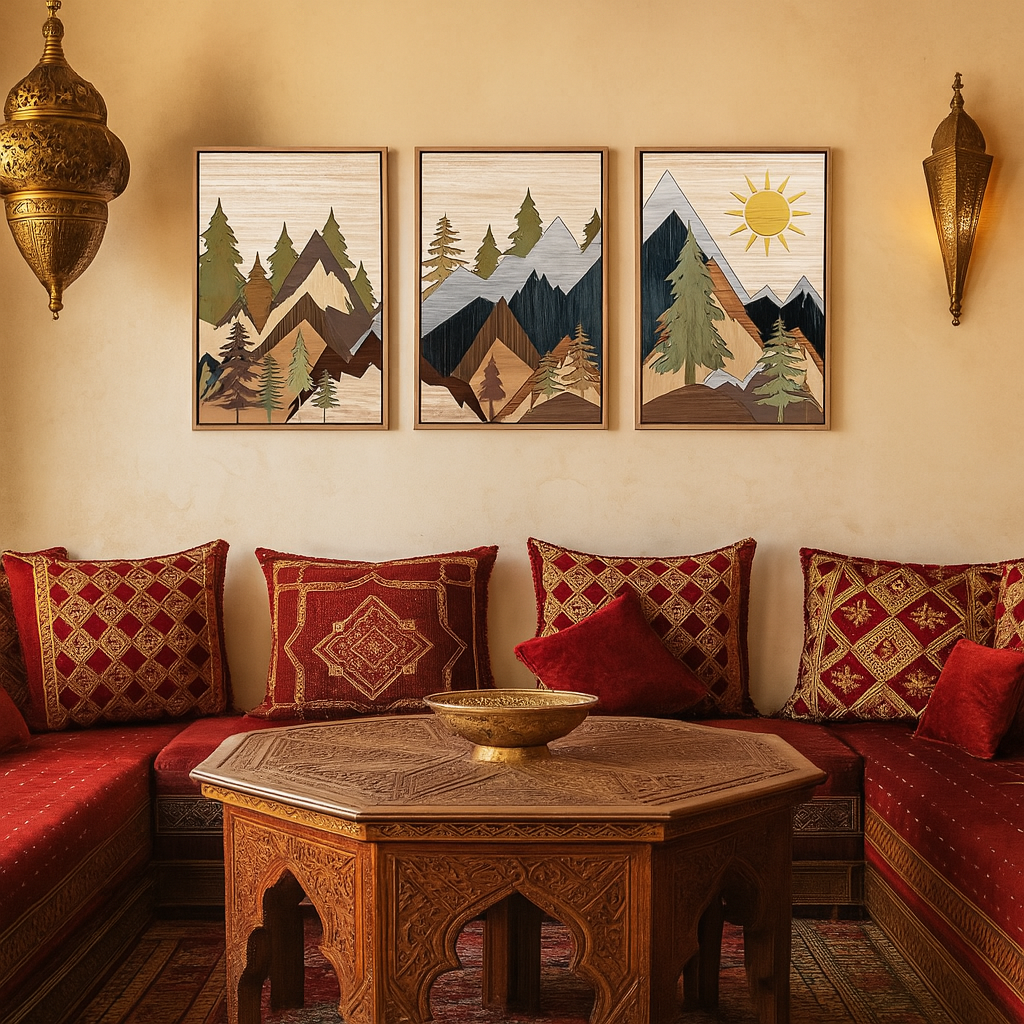 Tableau mural moderne pour salon marocain style IKEA