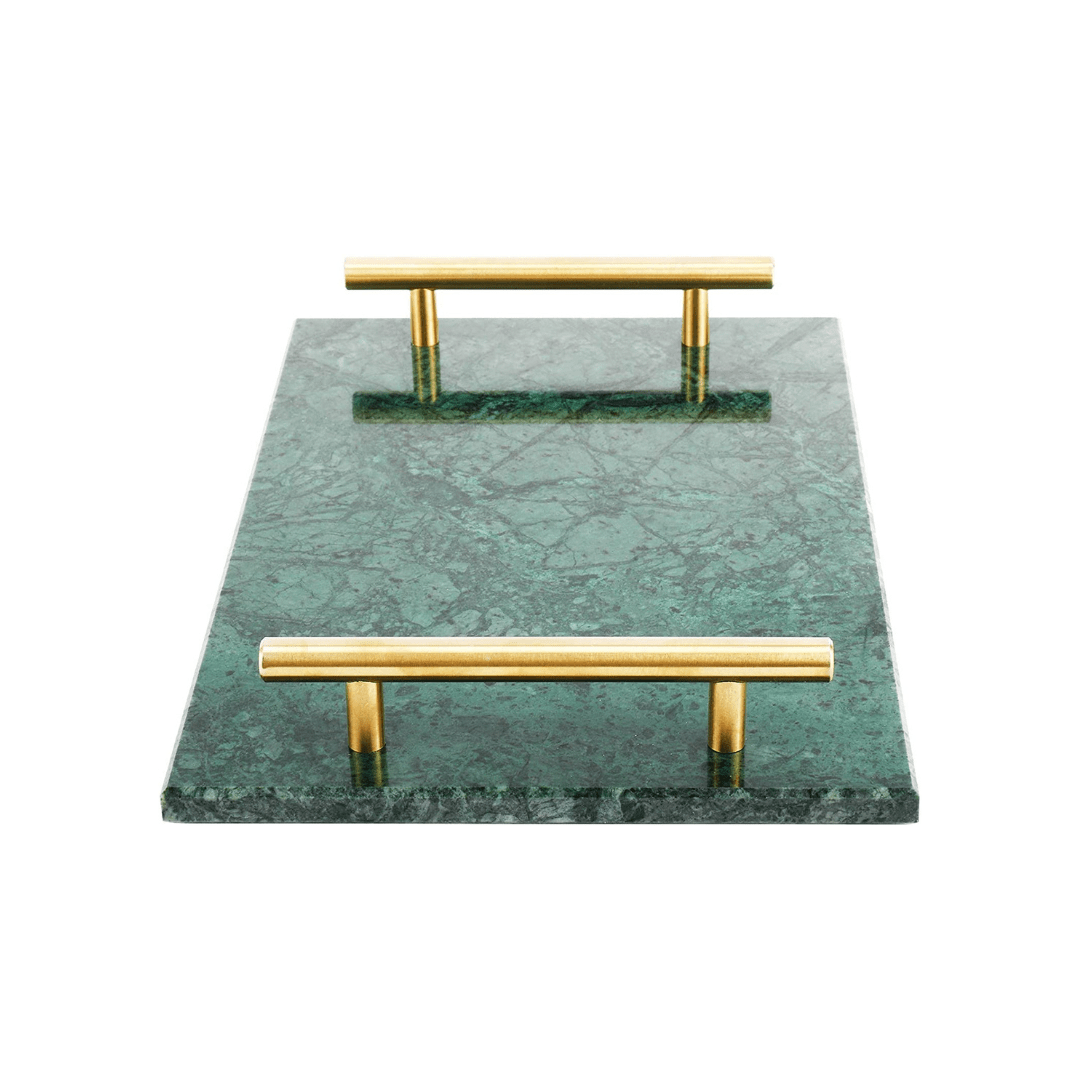 Plateau en marbre luxe avec finitions dorées pour salle de bain moderne