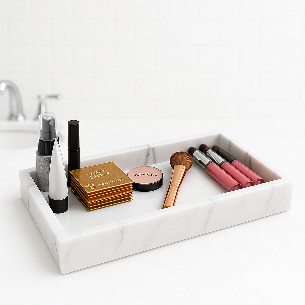 Plateau en marbre blanc : l'élégance naturelle au cœur de votre décoration intérieure