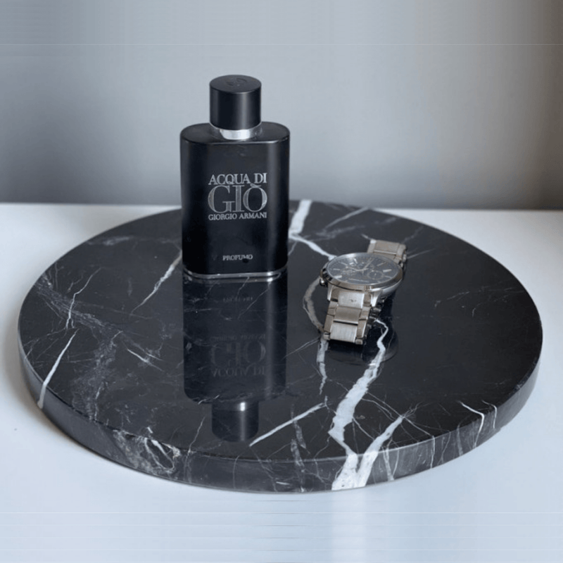 Plateaux rond en marbre pour salle de bain 