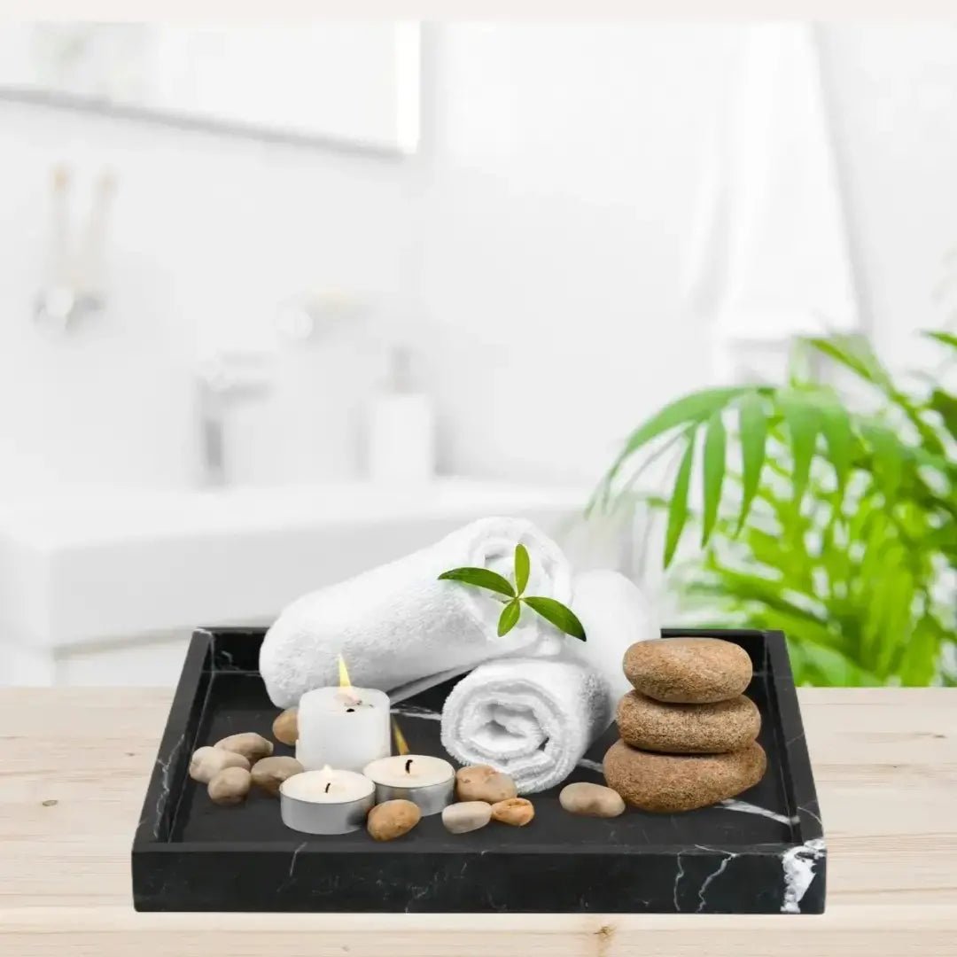 Nos Plateaux marbre noir pour salle de bain 