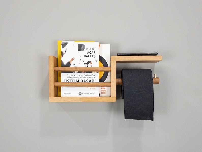 Porte papier hygiénique en bois