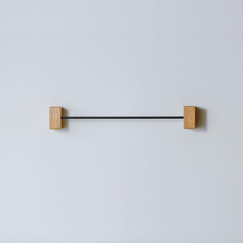 Porte-Serviettes Mural en Bois et Métal – Design Élégant et Pratique