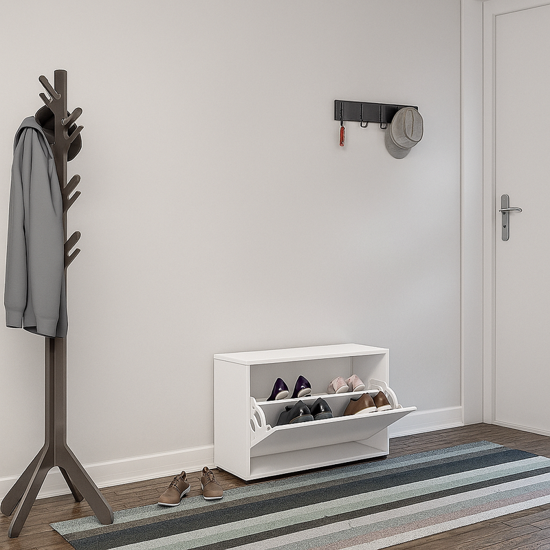  Rangement pour chaussures avec abattants design scandinave 