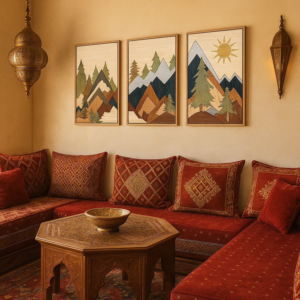 Tableaux salon marocain 2025 imprimés sur toile
