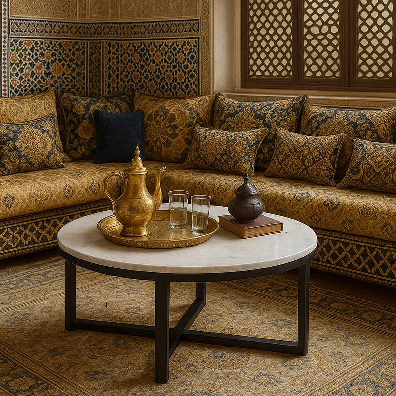 table basse salon Maroc décor marocain