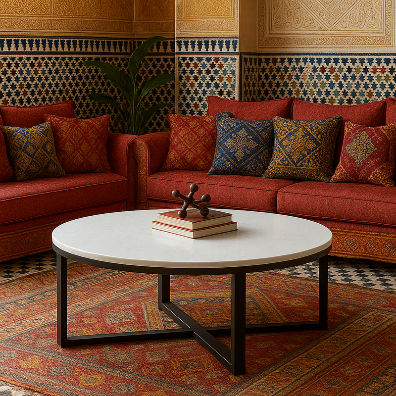 table basse moderne pour salon marocain beldi