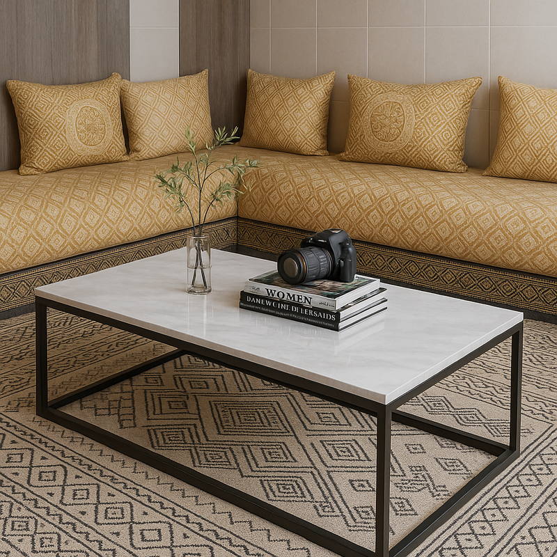 table basse pour salon traditionnel marocain