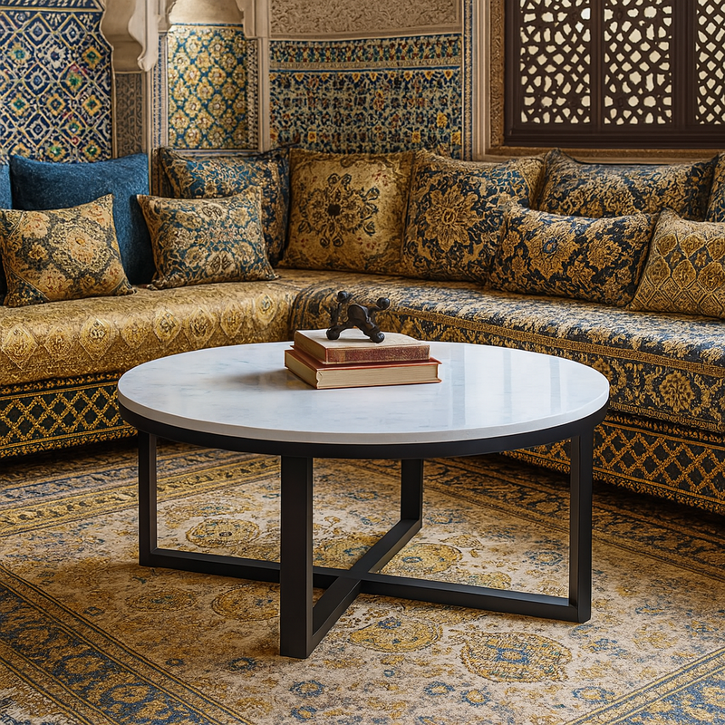 table basse élégante inspirée de l’art marocain