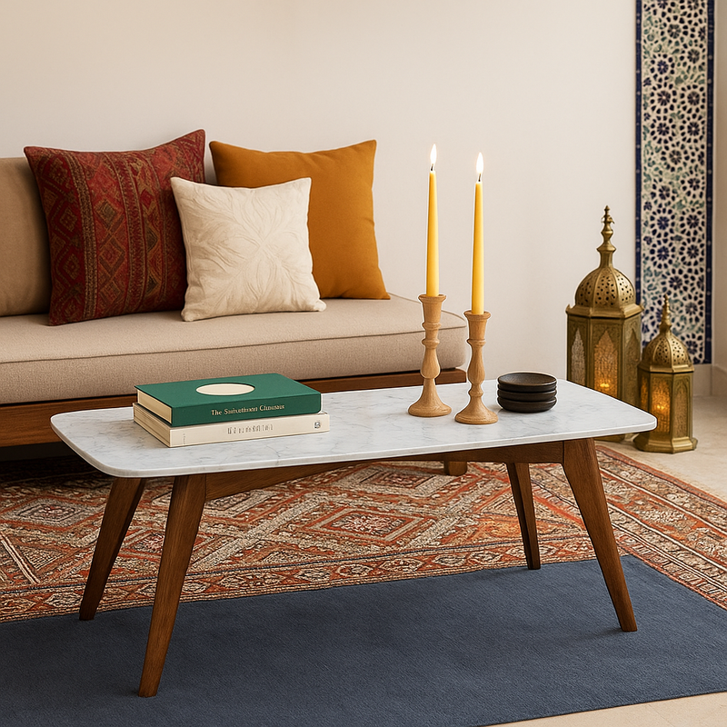 Table basse design pour salon marocain contemporain