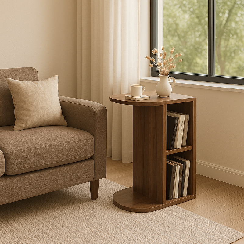Acheter une table de chevet en bois pour chambre à coucher moderne – Disponible sur Decorluxe.ma