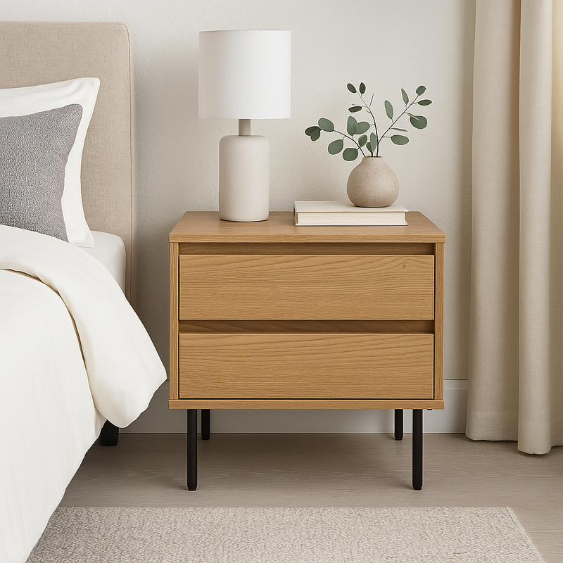 Acheter une table de chevet élégante en bois pour chambre à coucher au Maroc