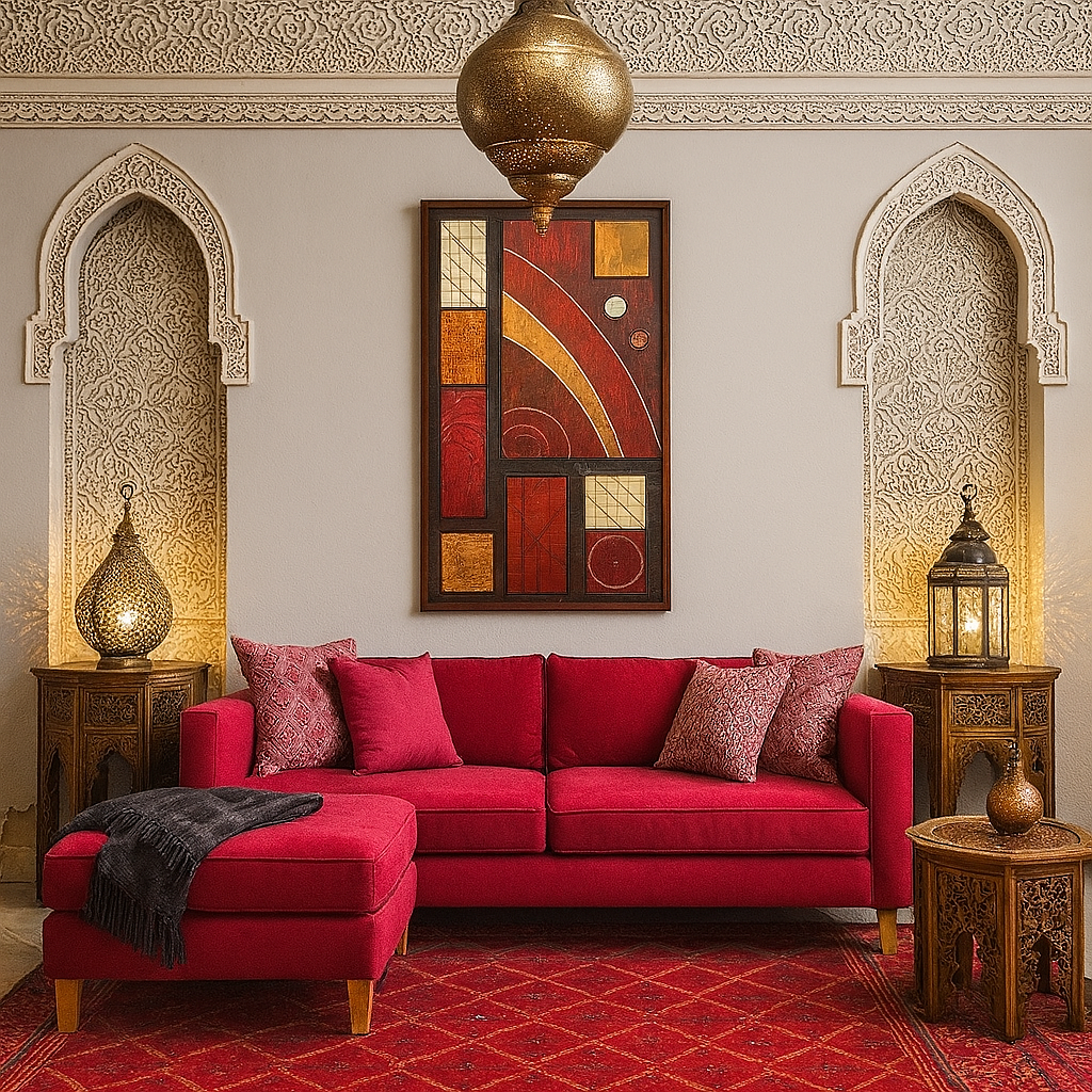 Tableau artisanale salon luxe marocain : un choix haut de gamme