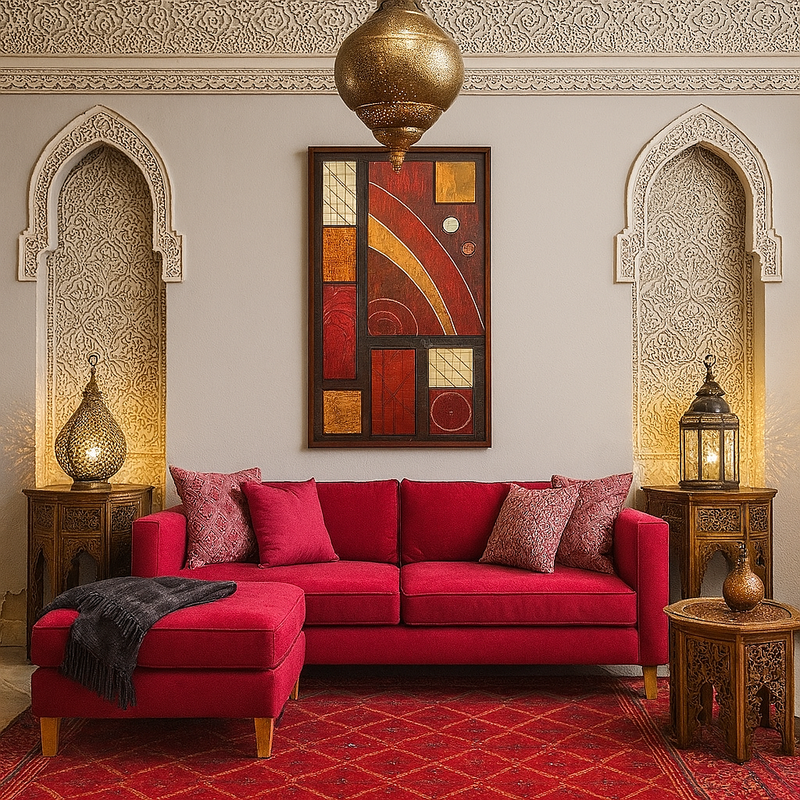 Tableau artisanale salon luxe marocain : un choix haut de gamme