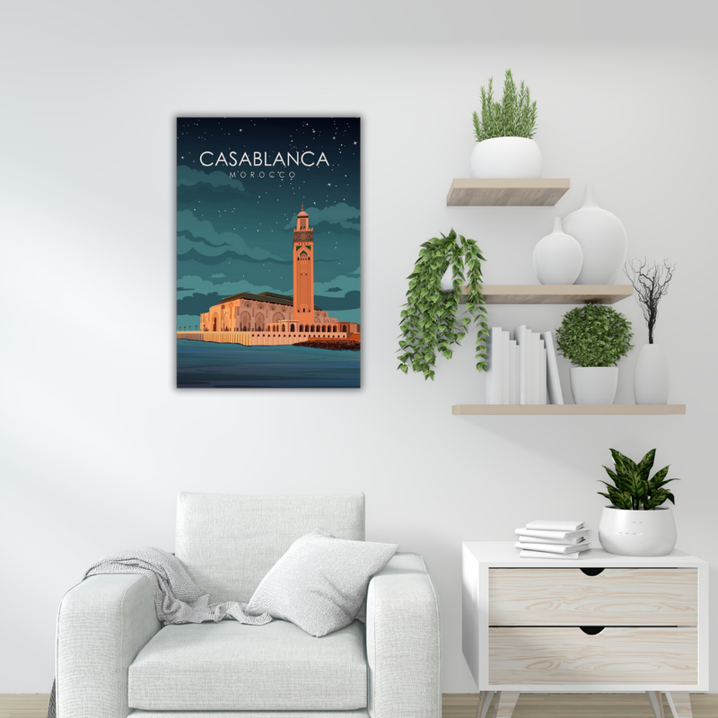 Tableau nuit Casablanca – Une ambiance paisible et inspirante