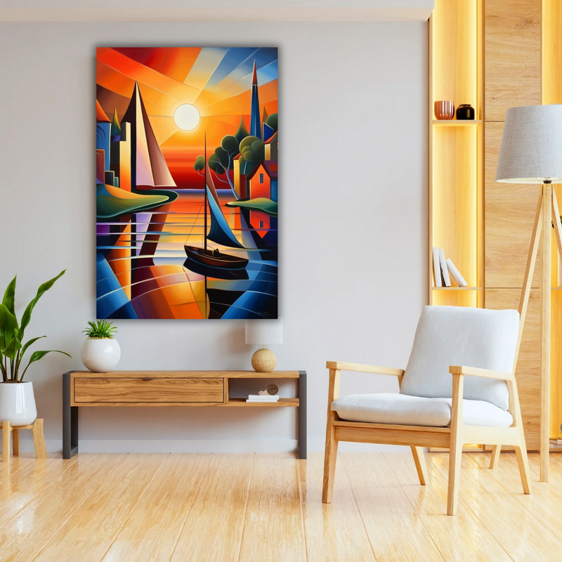 Un Tableau Abstrait Coloré Maroc : explosion de couleurs et d’émotions